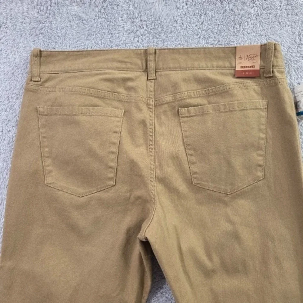 Original Penguin Men's Slim Fit Stretch Twill Chino Pants 36x32 Kelp Tan NWT